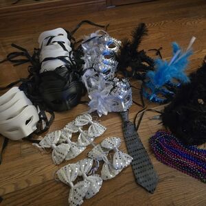 Black and White Masquerade Masks